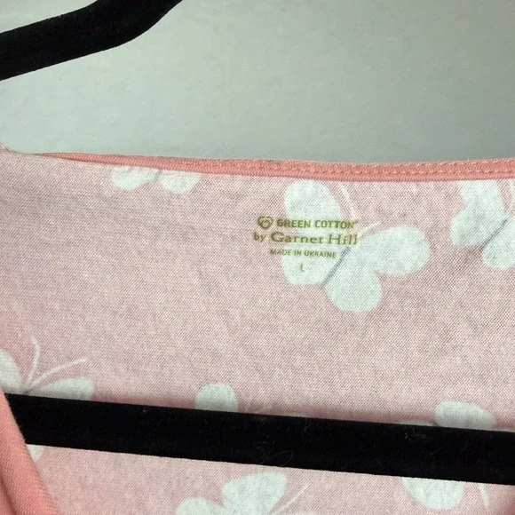 Garnet Hill L Pajamas Sleep Asian Inspired Long Sleeve Sleep Top Only Butterfly - Picture 4 of 6